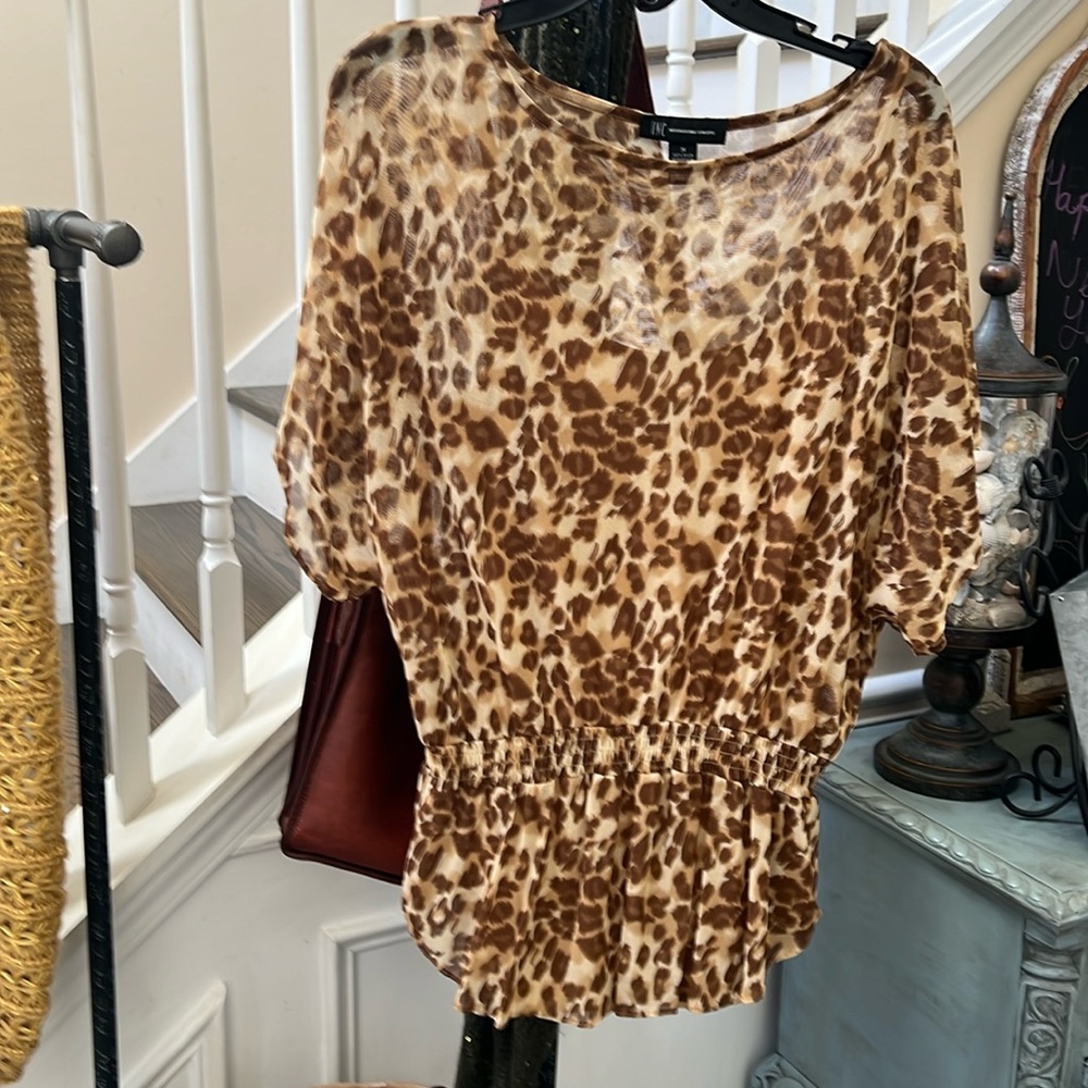 INC leopard top
